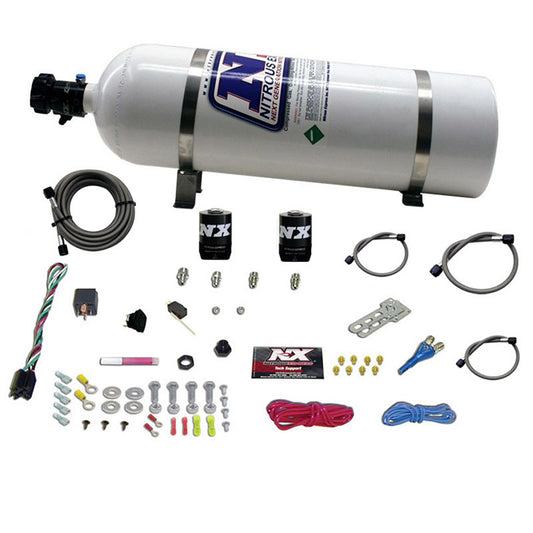 Nitrous Express - ALL DODGE EFI SINGLE NOZZLE SYSTEM (35-50-75-100-150 HP) WITH 15LB BOTTLE   - 20921-15