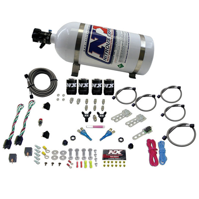 Nitrous Express - SPORT COMPACT EFI DUAL STAGE (35-75) X 2 WITH 10LB BOTTLE - 20927-10