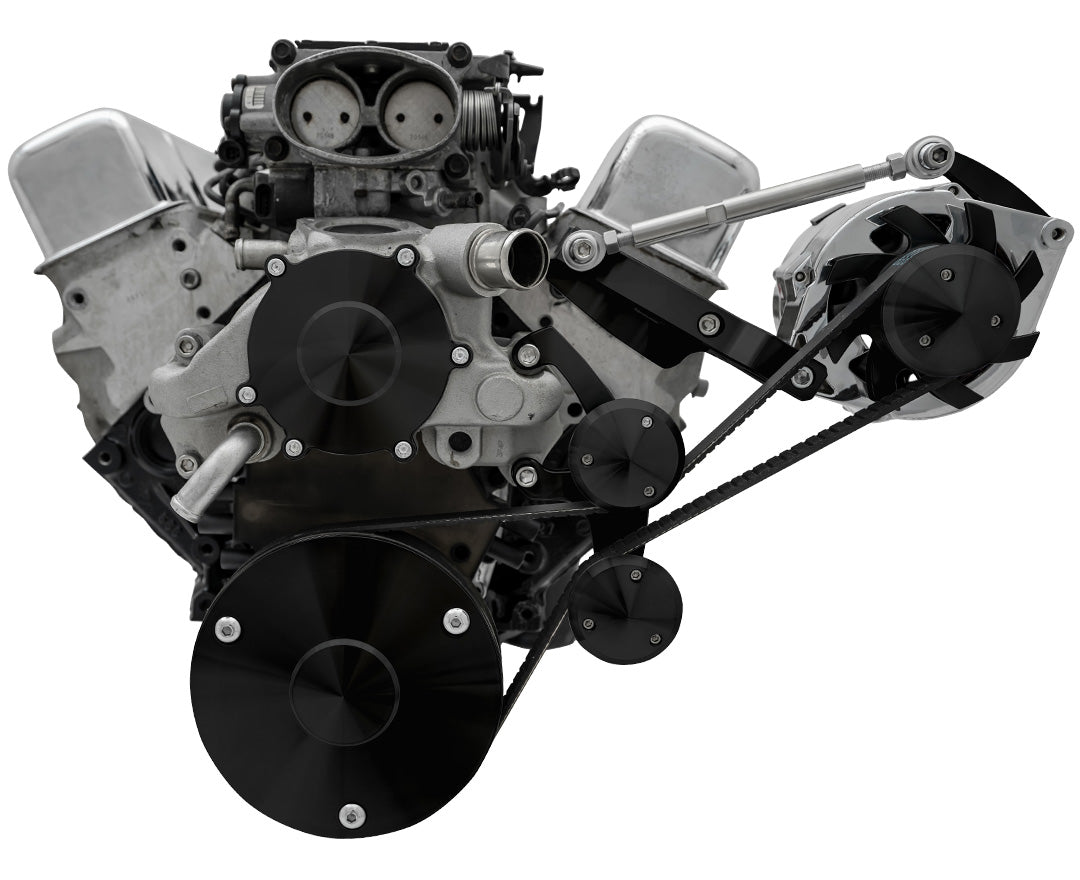 Chevy LT1 Gen II Serpentine Conversion - Outward - ALT Only - Corvette - Black