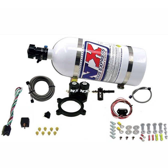 Nitrous Express - 2014-NEWER GM 5.3L TRUCK NITROUS PLATE SYSTEM (50-250HP) W/ 10LB BOTTLE - 20936-10