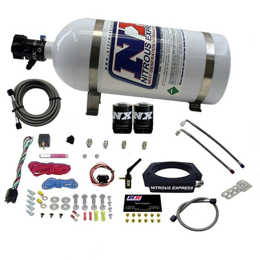 Nitrous Express - 2014-NEWER GM 6.2L TRUCK NITROUS PLATE SYSTEM (35-300HP) W/ 10LB BOTTLE - 20937-10