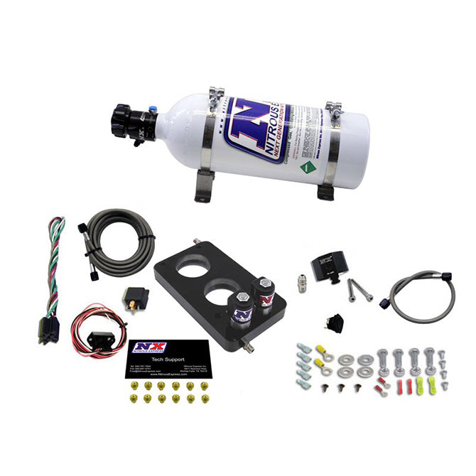 Nitrous Express - 4.6L 3 VALVE PLATE SYSTEM (50-150HP) 200-300HP JETTING AVAILABLE 5LB BOTTLE - 20947-05