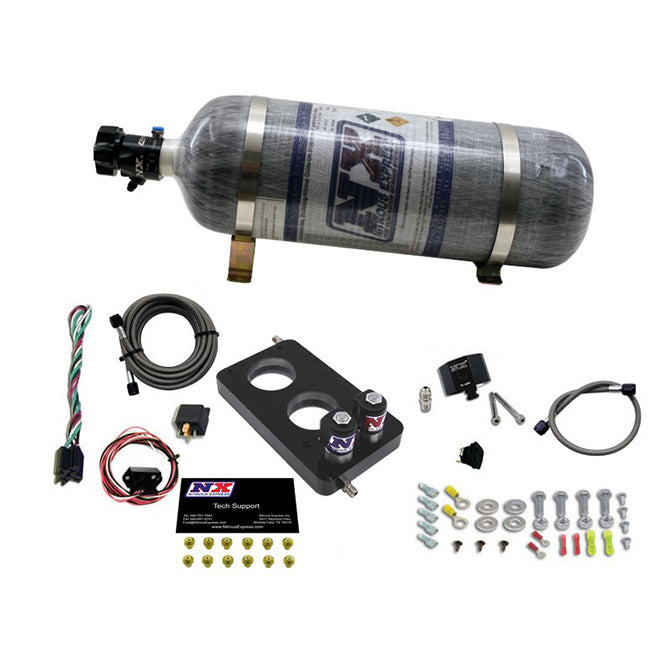 Nitrous Express - 4.6L 3 VALVE PLATE SYSTEM (50-150HP) 200-300HP JETTING AVAILABLE 12LB BOTTLE - 20947-12