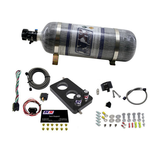 Nitrous Express - 4.6L 3 VALVE PLATE SYSTEM (50-150HP) 200-300HP JETTING AVAILABLE 12LB BOTTLE - 20947-12