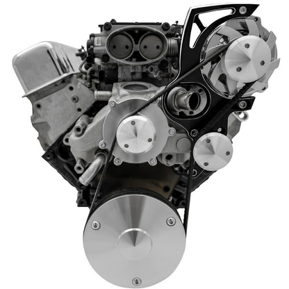 Chevy LT1 Gen II Serpentine Conversion - High Mount - ALT Only - Black Onyx