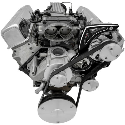 Chevy LT1 Gen II Serpentine Conversion - High Mount - ALT Only - Black Onyx
