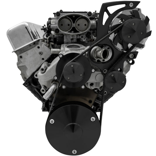 Chevy LT1 Gen II Serpentine Conversion - High Mount - ALT Only - Black