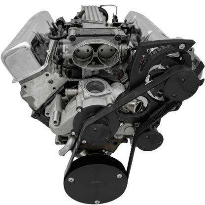 Chevy LT1 Gen II Serpentine Conversion - High Mount - ALT Only - Black