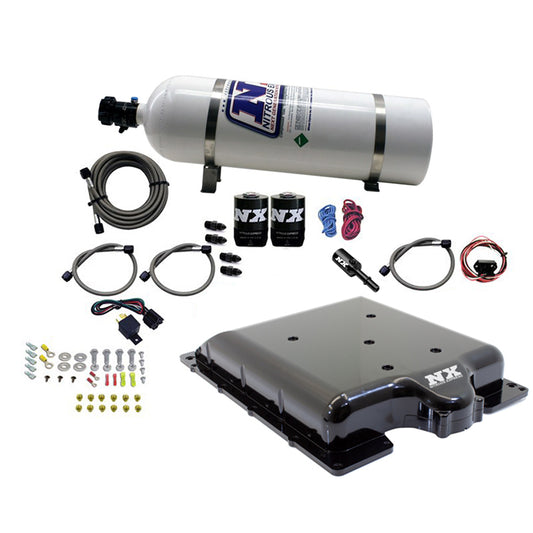 Nitrous Express - Hellcat Lid With Nitrous System (100-400HP) W/ 15LB Bottle - 20972-15