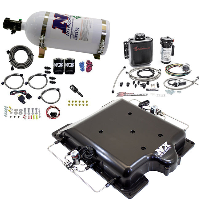 Nitrous Express - Hellcat Lid With Nitrous And Water/Methanol System (100-400HP) W/ 10LB Bottle  - 20972BMF-10