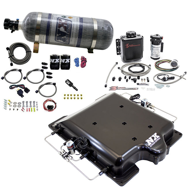 Nitrous Express - Hellcat Lid With Nitrous And Water/Methanol System (100-400HP) W/ 12LB Bottle - 20972BMF-12