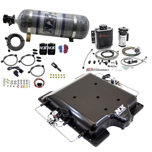 Nitrous Express - Hellcat Lid With Nitrous And Water/Methanol System (100-400HP) W/ 12LB Bottle - 20972BMF-12