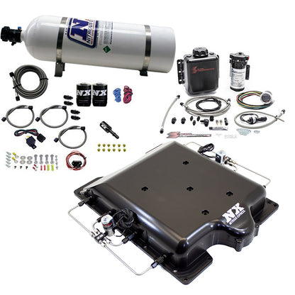 Nitrous Express - Hellcat Lid With Nitrous And Water/Methanol System (100-400HP) W/ 15LB Bottle - 20972BMF-15