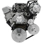 Chevy LT1 Gen II Serpentine Conversion; High Mount; PS & ALT; GMT2; Black Onyx