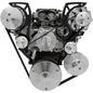 Chevy LT1 Gen II Serpentine Conversion; High Mount; AC & PS; GMT2; Black Onyx