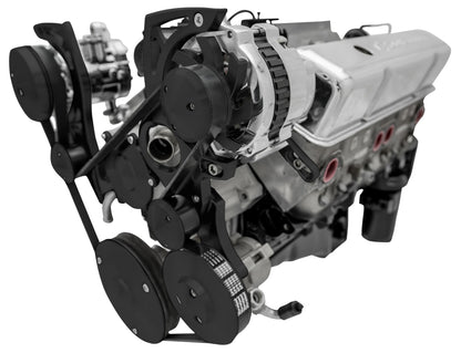 Chevy LT1 Gen II Serpentine Conversion - High Mount - AC & PS - GMT2 - Black