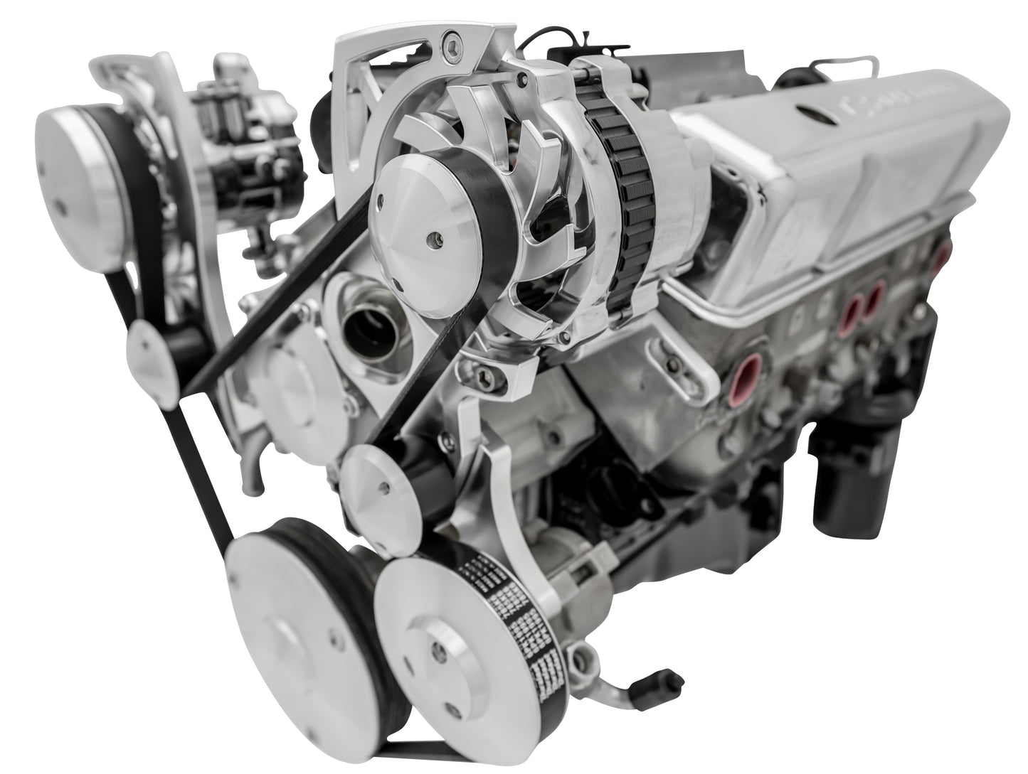 Chevy LT1 Gen II Serpentine Conversion - High Mount - AC & PS - GMT2 - Chrome