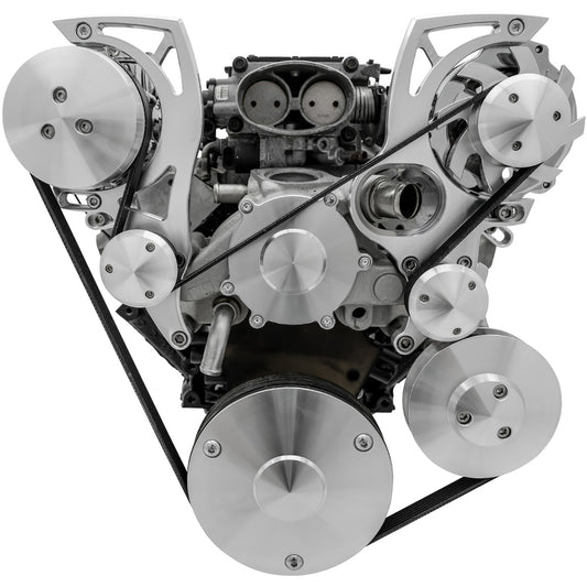 Chevy LT1 Gen II Serpentine Conversion - High Mount - AC & PS - GMT2