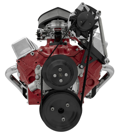 Small Block Chevy Serpentine Conversion - ALT Only - SWP - Black