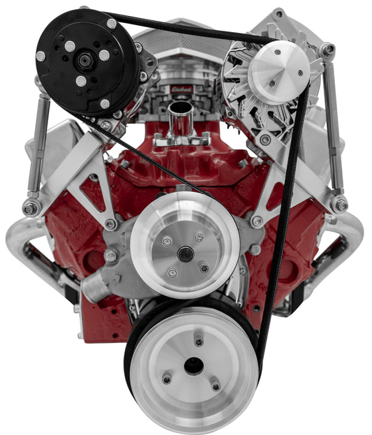Small Block Chevy Serpentine Conversion Deluxe - AC & ALT - SWP