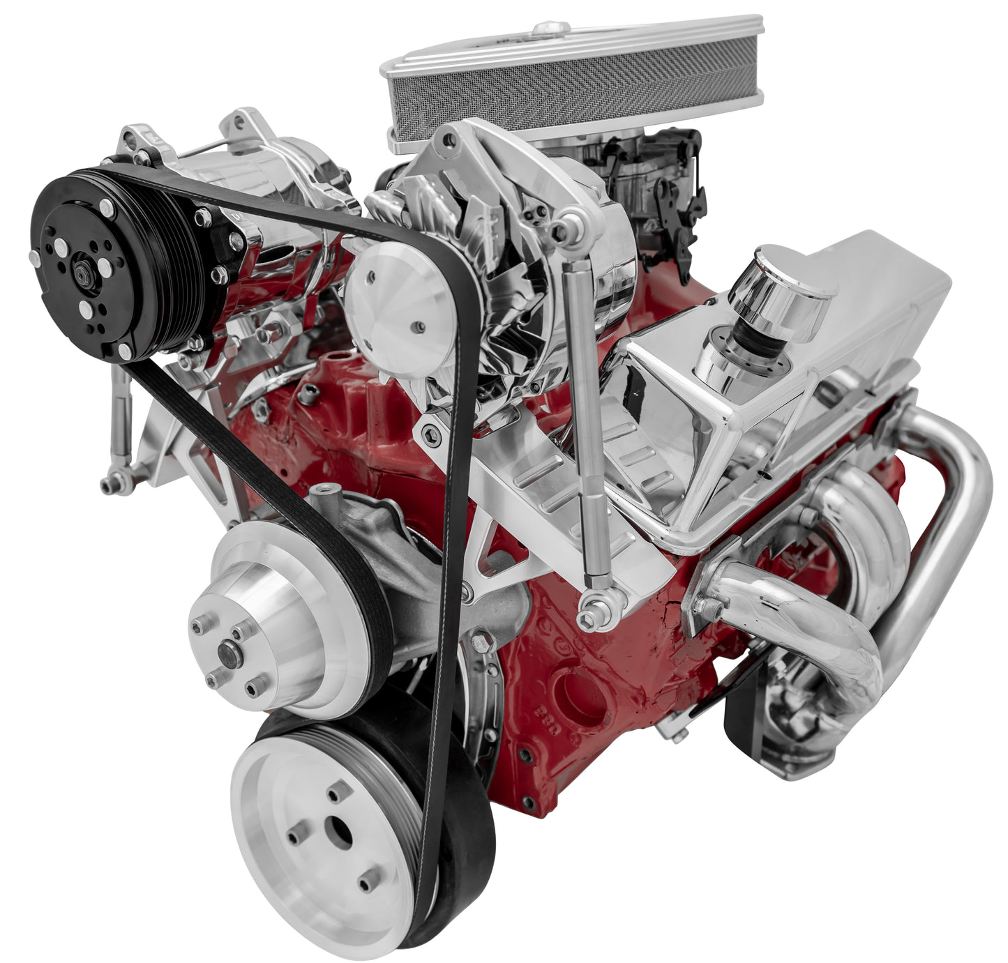Small Block Chevy Serpentine Conversion Deluxe - AC & ALT - SWP