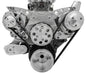 Small Block Chevy Revolver Serpentine System; PS & ALT; Saginaw-Keyway; Billet