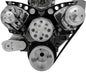Small Block Chevy Revolver Serpentine System; PS & ALT; Saginaw-Keyway; Blk Onyx