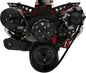 Small Block Chevy Revolver Serpentine System - All Inclusive - AC & ALT - Black