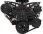 Big Block Chevy Style Track Serpentine System - Corvette - AC & PS - Black