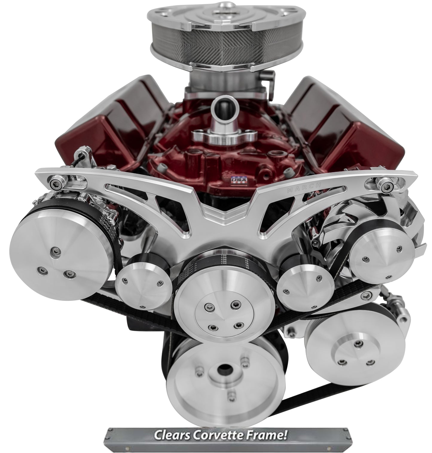 Big Block Chevy Style Track Serpentine System - Corvette - AC & PS