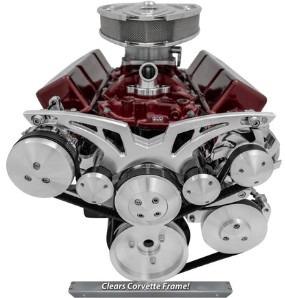 Big Block Chevy Style Track Serpentine System - Corvette - AC & PS