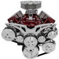 Big Block Chevy Style Track Serpentine System - Corvette - AC & PS - Chrome