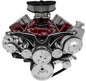 Small Block Chevy Style Track Serpentine System; Corvette; PS & ALT; Black Onyx