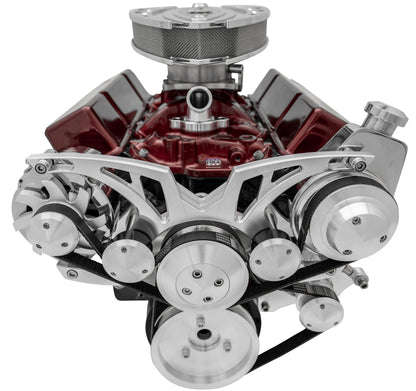Small Block Chevy Style Track Serpentine System - Corvette - PS & ALT
