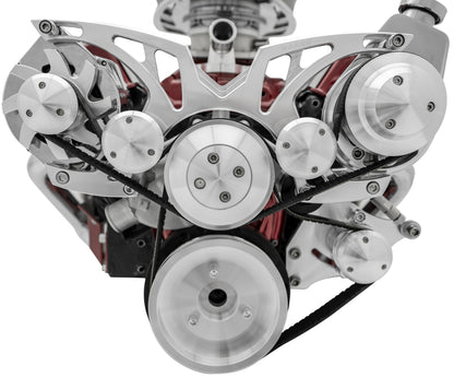 Small Block Chevy Style Track Serpentine System - Corvette - PS & ALT
