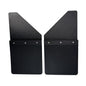 Universal 14" Front/Rear Set Back Mud Flap - 1" Offset - Black Poly-Coated Set-Back - 14"W X 15"H Flap Without Stainless Steel Weight