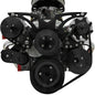 Small Block Chevy Black Style Track Serpentine Kit (AC/PS/ALT)
