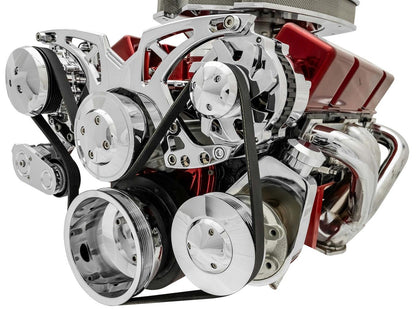 Big Block Chevy All Inclusive Chrome Style Track Serpentine System (AC/PS/ALT)