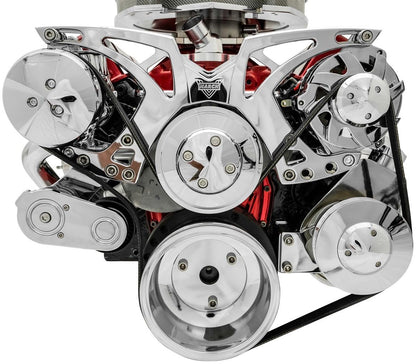 Big Block Chevy All Inclusive Chrome Style Track Serpentine System (AC/PS/ALT)