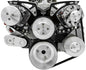 Small Block Chevy Black Onyx Style Track Serpentine Kit (AC/PS/ALT)