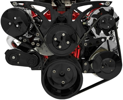 Big Block Chevy Black Style Track Serpentine Kit (AC/PS/ALT)
