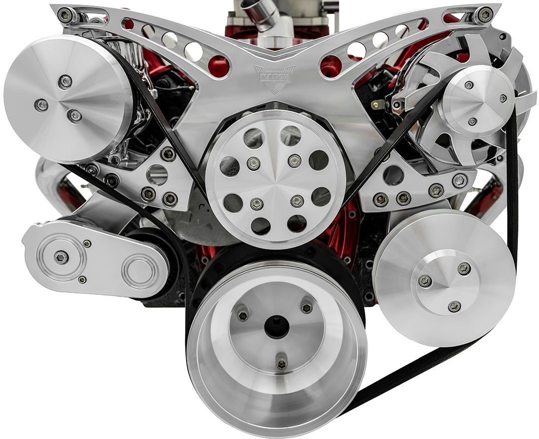 Small Block Chevy Revolver Serpentine System - AC & PS - GMT2