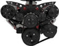 Small Block Chevy Revolver Serpentine System - Corvette - AC & PS - GMT2 - Black