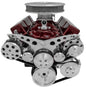 Small Block Chevy Revolver Serpentine System; Corvette - AC & PS - GMT2 - Chrome