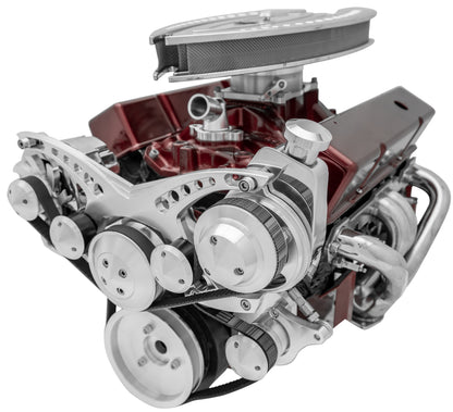 Small Block Chevy Revolver Serpentine System - Corvette - PS & ALT - Saginaw-Key