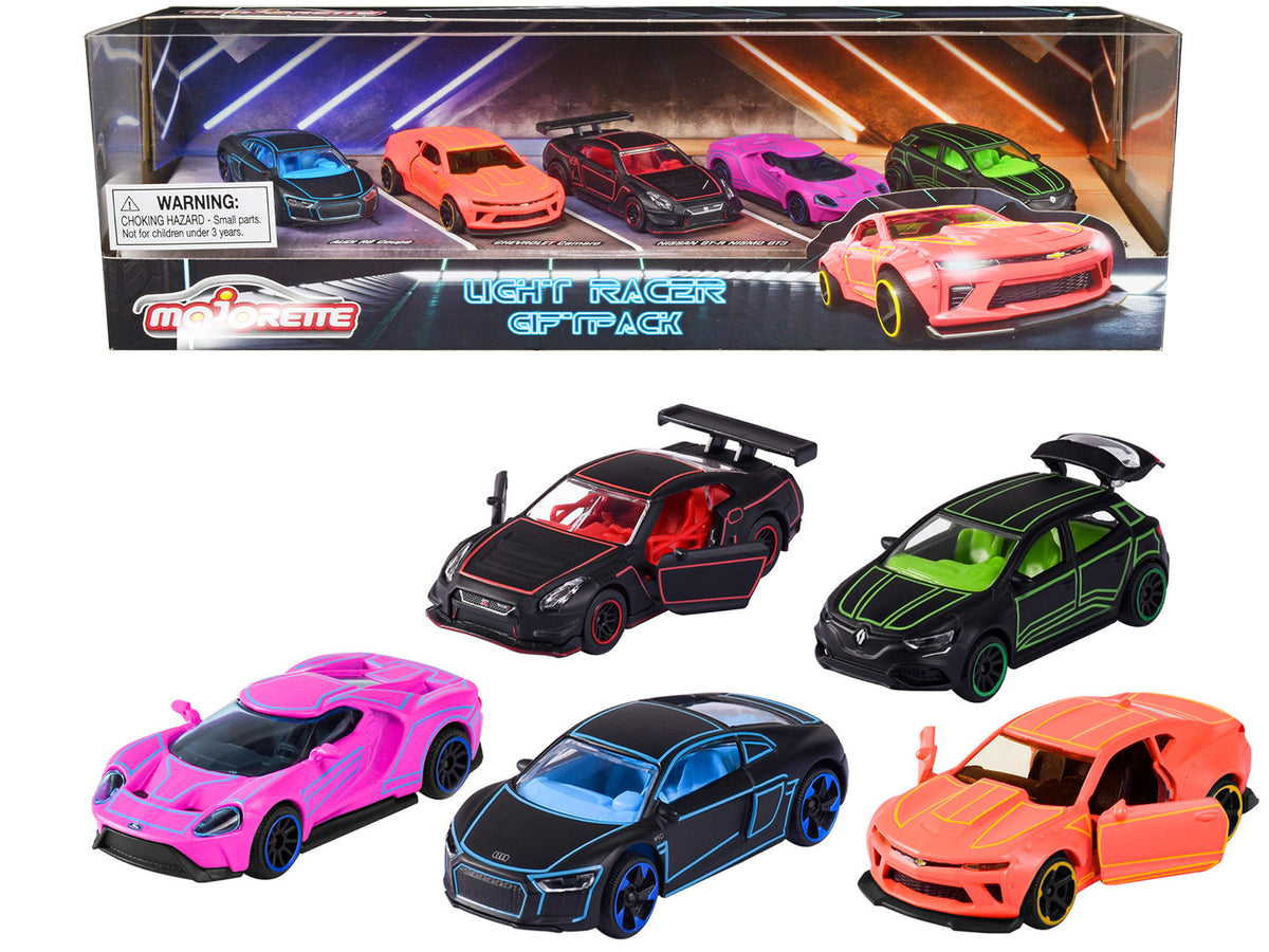 Light Racer Giftpack (2023) 5 Piece Set 1/64 Diecast Model Cars by Majorette  free shipping USA