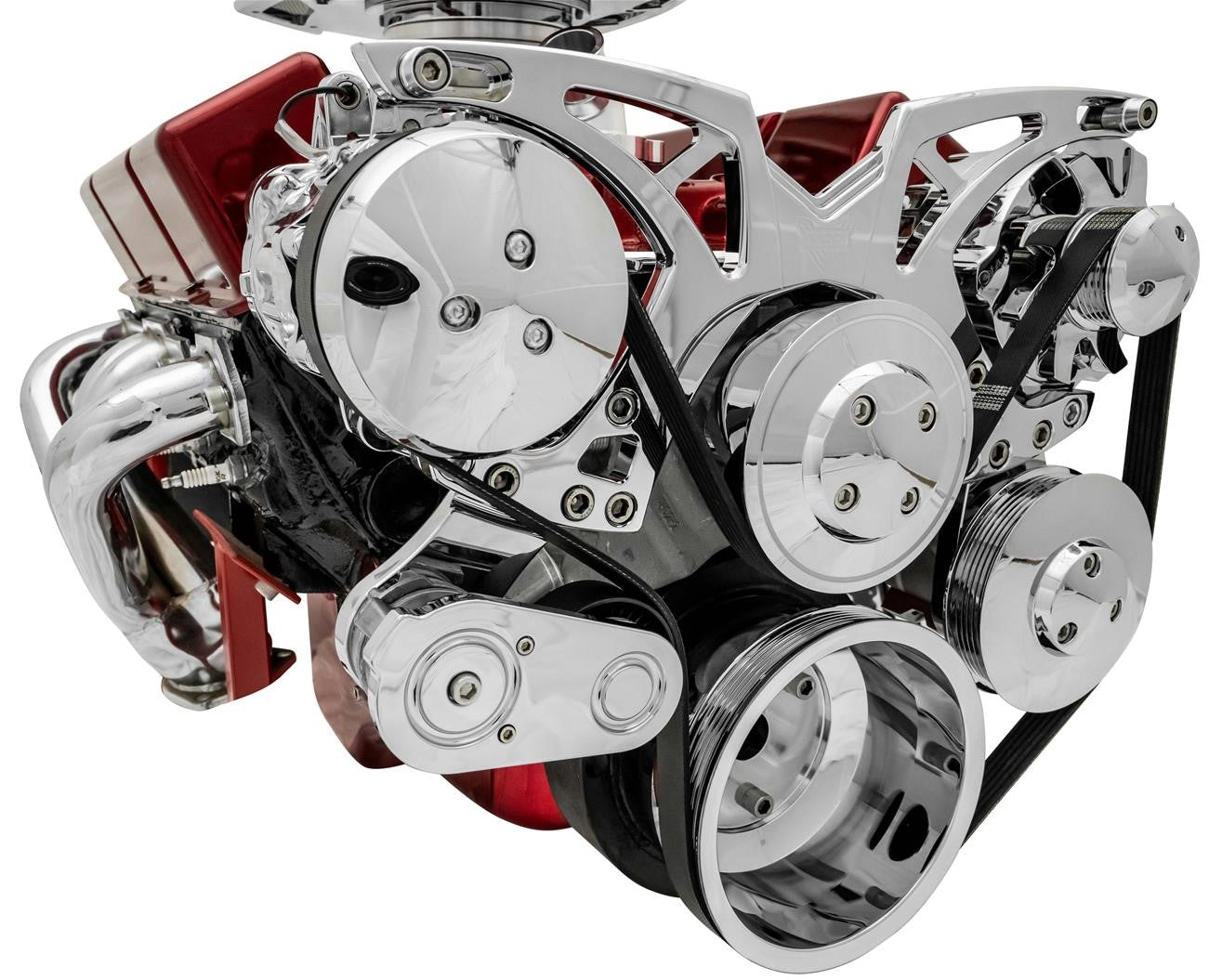 Big Block Chevy Chrome Style Track Serpentine Kit (AC/PS/ALT)