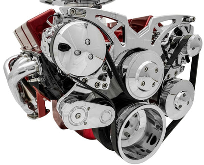 Big Block Chevy Chrome Style Track Serpentine Kit (AC/PS/ALT)