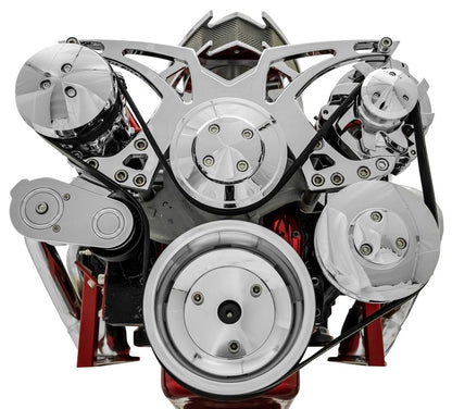 Big Block Chevy Chrome Style Track Serpentine Kit (AC/PS/ALT)