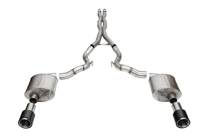 3.0in. Dual Rear Exit Cat-Back Exhaust System With 4.5in. Polished Straight Cut